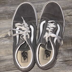 Vans Gray and White Classic Sneakers